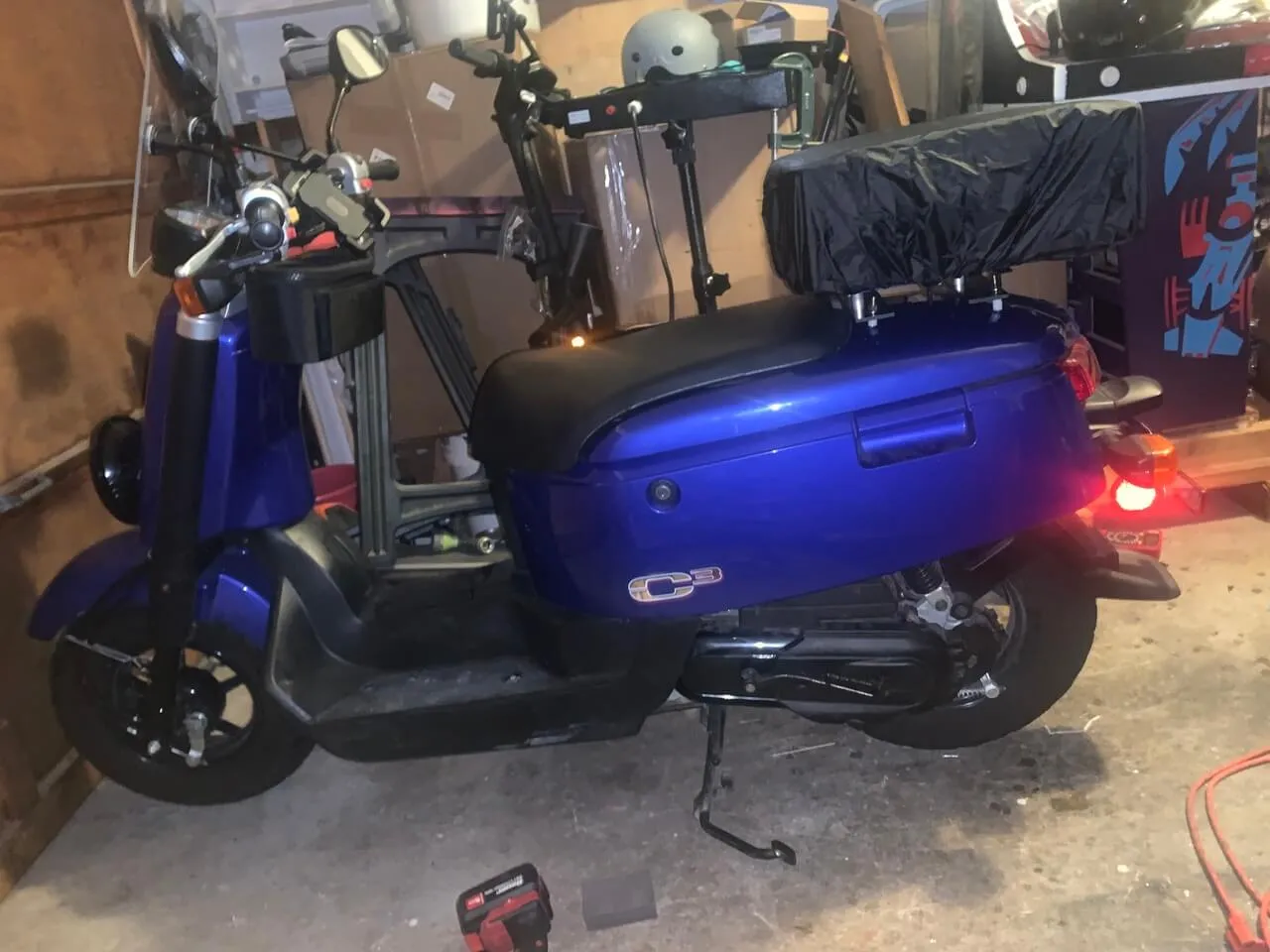 Scooter with basket